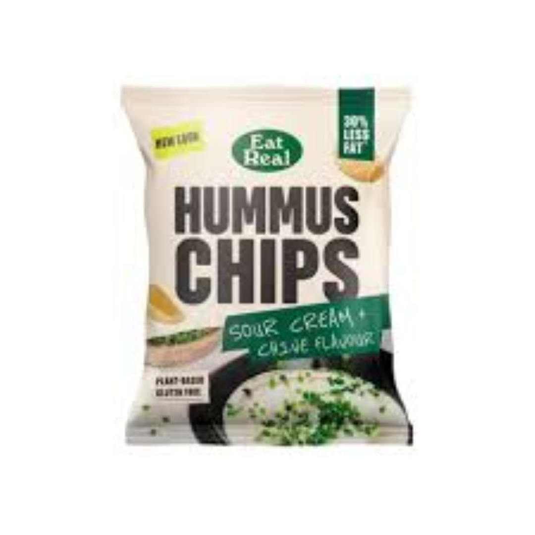 EAT REAL HUMMUS CHIPS SOUR CREAM & CHIVES 135G